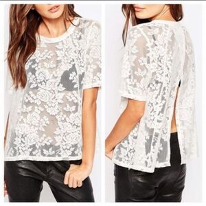 BCBGeneration Womens Cream Top